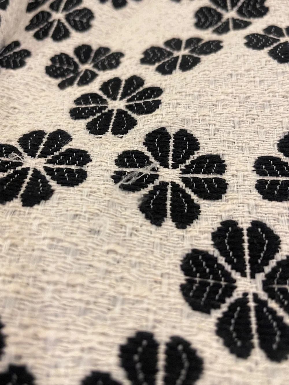 Kate Spade Black & Cream Floral Tweed Jacket